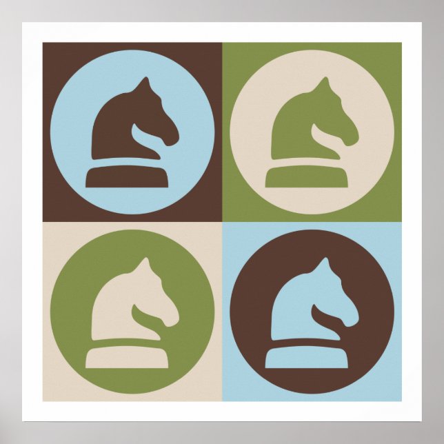 Poster Échecs Pop Art (Devant)