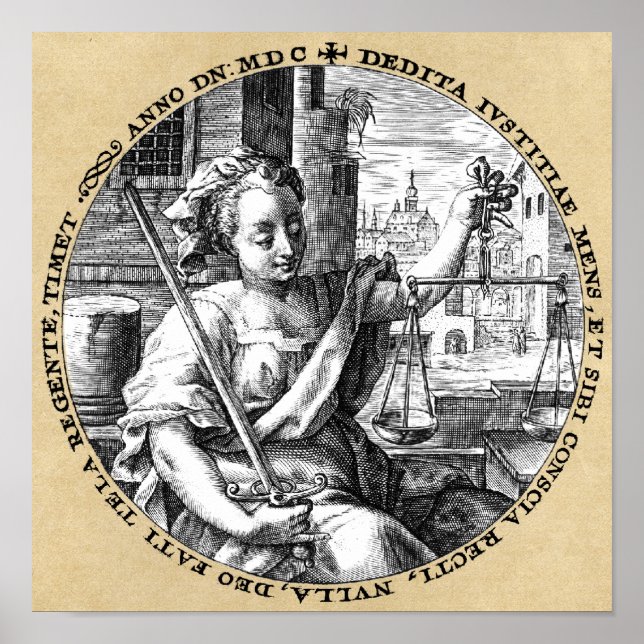 Poster Échelles de justice (Devant)