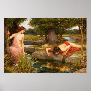 Poster Écho et Narcisse de John William Waterhouse
