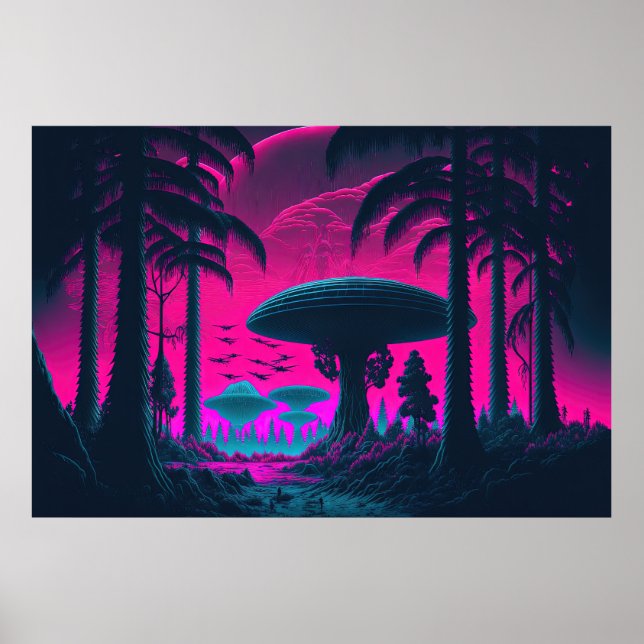 Poster Echos de l'Extraterrestre : Un avent Vaporwave (Devant)