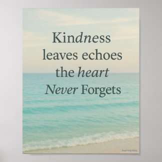 Poster Échos Feuille gentils