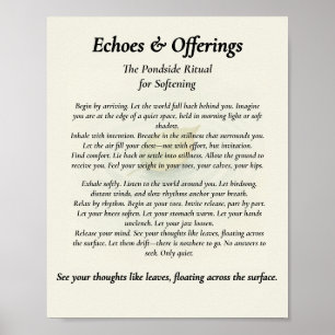 Poster Echos & Offres   Rituel côté étang