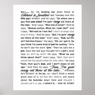 Poster "Ecklund & Swedlin's" (Blanc)