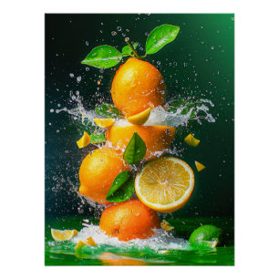 Poster Éclaboussure de citron
