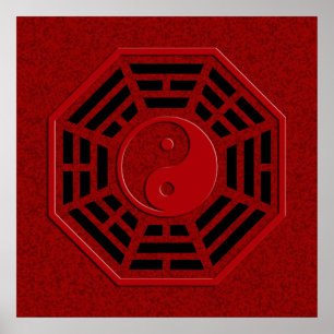 Poster Éclaboussure rouge foncé de PaKua  