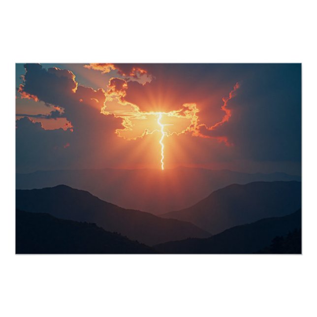 Poster Éclair à Dusk (Devant)