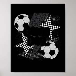 Poster Éclair de football vintage jour de match drôle d'é
