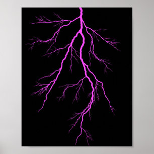 Poster Éclair rose ⚡ ⚡ ⚡