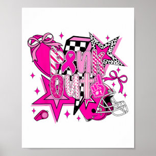 Poster Éclair rose Out Éclair Bolt Cancer du Sein Awa