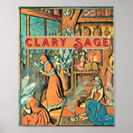 Poster Éclairage avec clary Sage