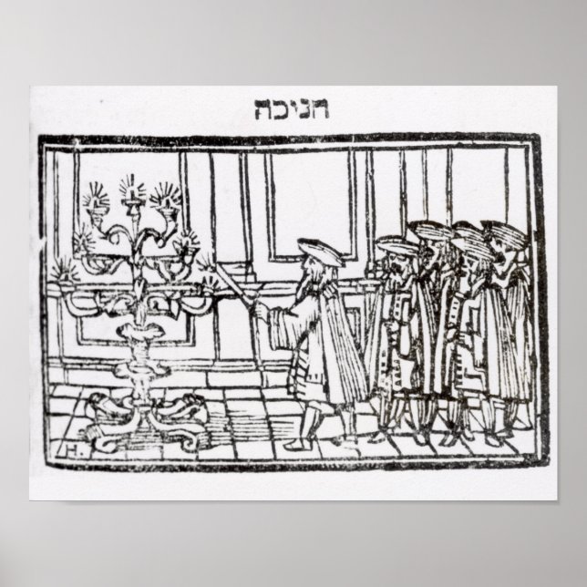 Poster Éclairage de la Menorah (Devant)