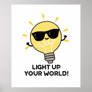 Poster Éclairer Votre Monde Amusant Puce Positive
