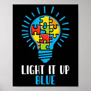 Poster Éclairez-le en bleu Puzzle de sensibilisation à l'