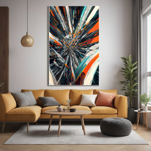 Poster Éclatement Abstrait dynamique - Art d'explosion gé