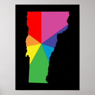 Poster éclatement de la couleur du vermont