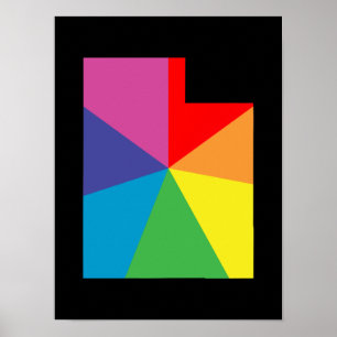 Poster éclatement de la couleur utah