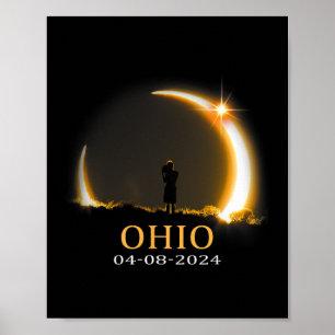 Poster Eclipse 2024 Ohio Total Solaire Eclipse 1