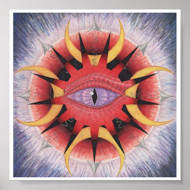 Poster Éclipse abstraite (Devant)