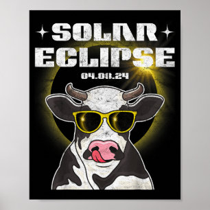 Poster Éclipse drôle Amérique Totalité Totale Solaire