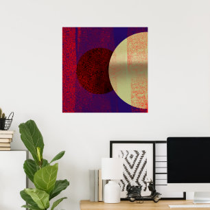 Poster Éclipse lunaire - abstrait