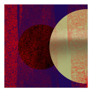 Poster  Éclipse lunaire - abstrait