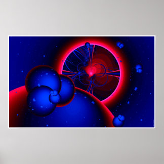 Poster Eclipse naine rouge (vue de la ceinture d'astéroïd