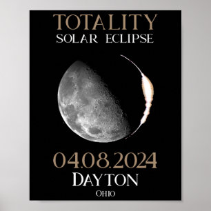 Poster Éclipse solaire 2024 04 Dayton Ohio