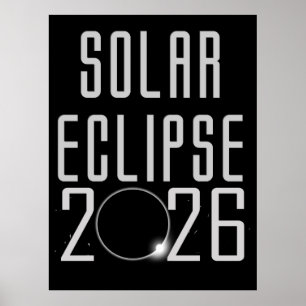 Poster Éclipse solaire 2026 Épicerie Fourre-tout
