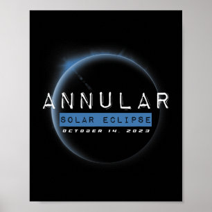 Poster Éclipse solaire annuelle Octobre Amateurs d'astron