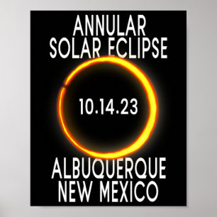 Poster Éclipse solaire annuelle T - Albuquerque Nouveau-M