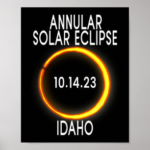 Poster Éclipse Solaire Annulaire T - Idaho