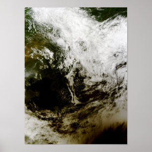 Poster éclipse solaire au-dessus de l'Asie du Sud-Est