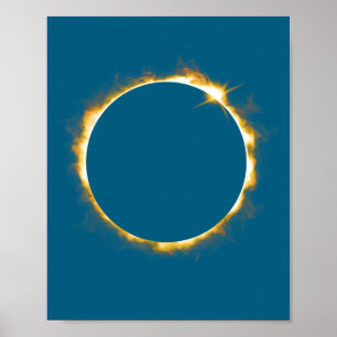 Poster Éclipse solaire graphique 21 août 2017