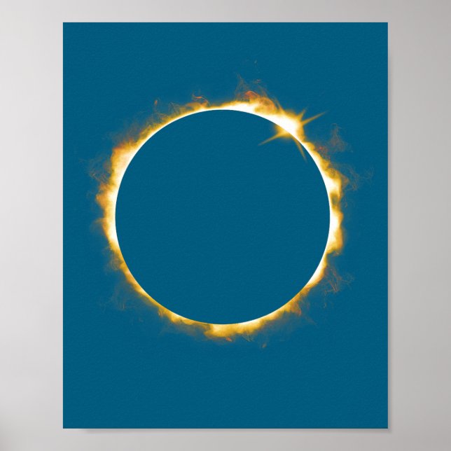 Poster Éclipse solaire graphique 21 août 2017 (Devant)