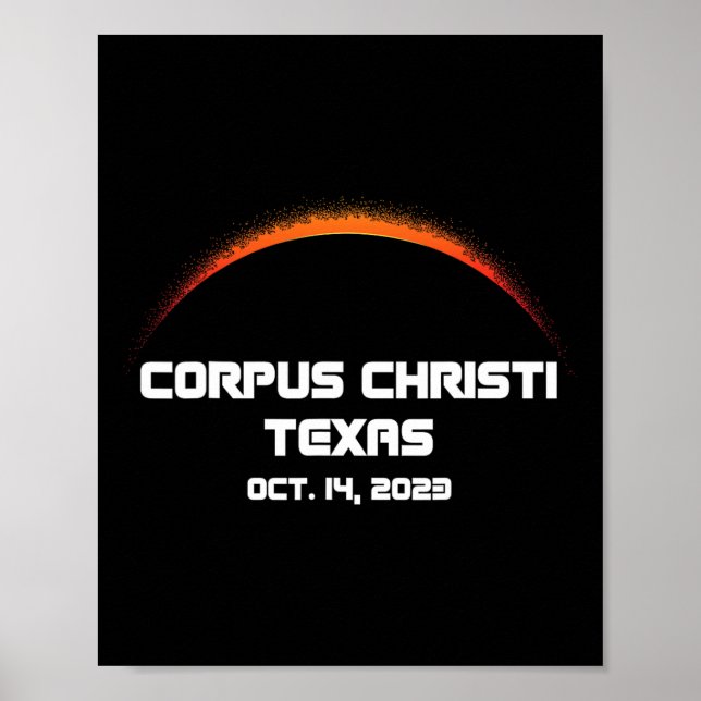 Poster Éclipse Solaire S Corpus Christi Automne (Devant)