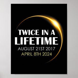 Poster Éclipse Solaire S'Amuser Deux Fois Dans La Vie 202