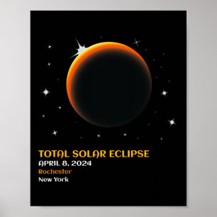 Poster Éclipse solaire totale 2024 V4