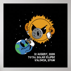 Poster Éclipse Solaire Totale 2026 Espagne Photobomb