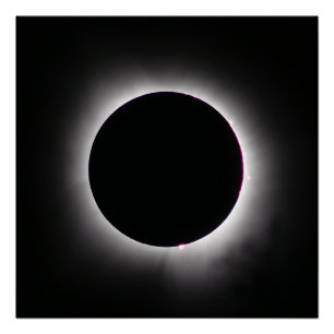 Poster Éclipse solaire totale 8 avril 2024