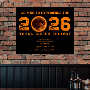 Poster Éclipse Solaire Totale Événement 2026