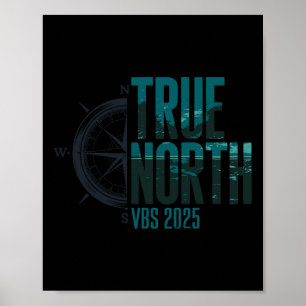 Poster École biblique de vacances True North Vbs 2025 Ave