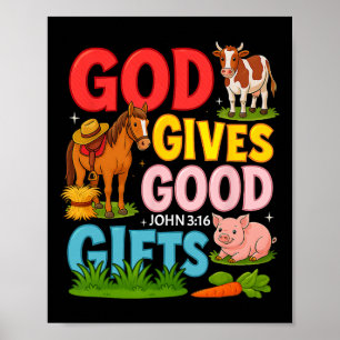 Poster École biblique de vacances Yee Haw Vbs 2025 Ferme
