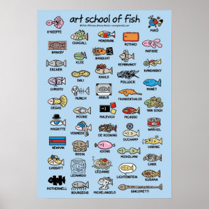 Poster école d'art du composite de poisson