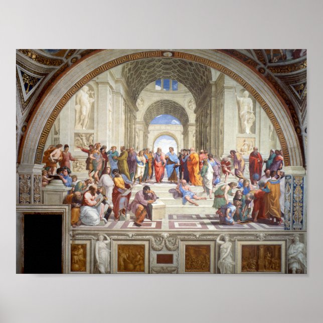 Poster École d'Athènes de Raphaël (1511) (Devant)