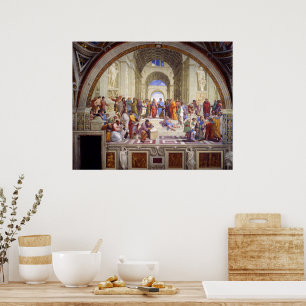 Poster École d'Athènes, de Stanza della Segnatura