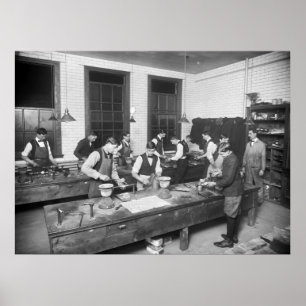 Poster École de tuyauterie, les années 1900 tôt