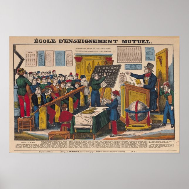 Poster École d'enseignement mutuel (Devant)
