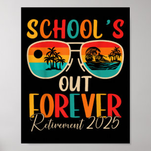Poster Écoles à la retraite permanente 2025 Enseignants à