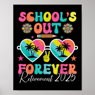 Poster Écoles à la retraite permanente 2025 Enseignants à