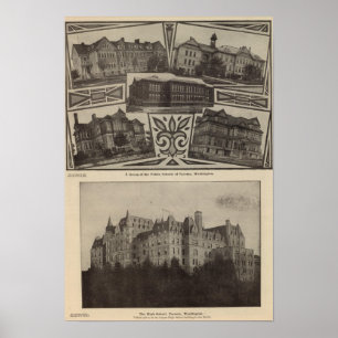 Poster Écoles, Tacoma, lavage